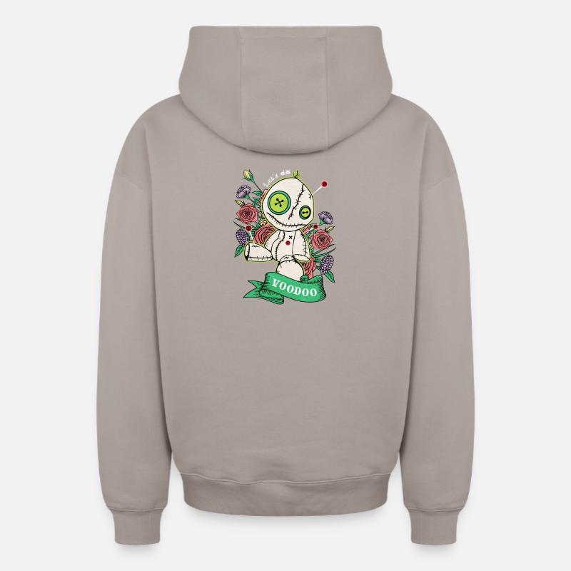 Faisons du vaudou - Sweat à capuche unisexe zippé oversize épais SPREAD - taupe