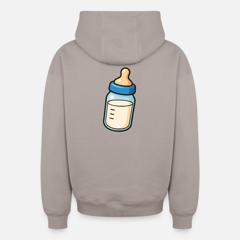 Biberon - Sweat à capuche unisexe zippé oversize épais SPREAD - taupe