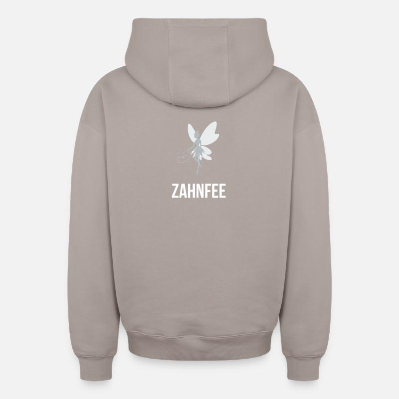 Fée des dents - Sweat à capuche unisexe zippé oversize épais SPREAD - taupe
