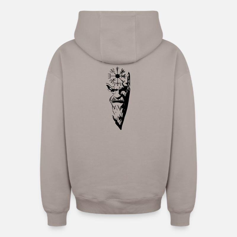 Odin - Sweat à capuche unisexe zippé oversize épais SPREAD - taupe