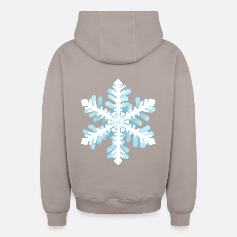 étoile de neige - Sweat à capuche unisexe zippé oversize épais SPREAD - taupe