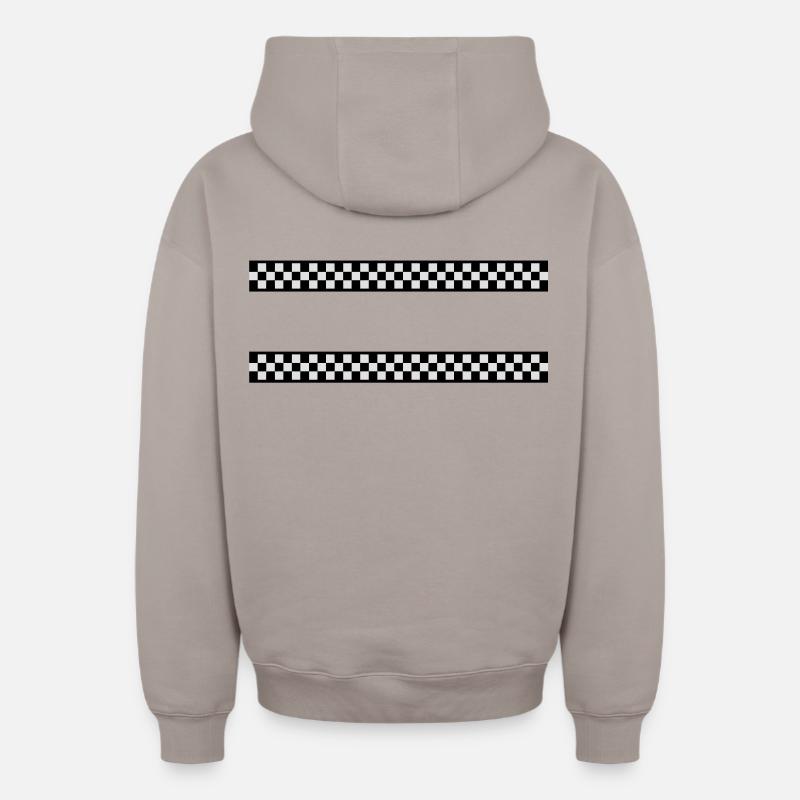 Racing - Sweat à capuche unisexe zippé oversize épais SPREAD - taupe