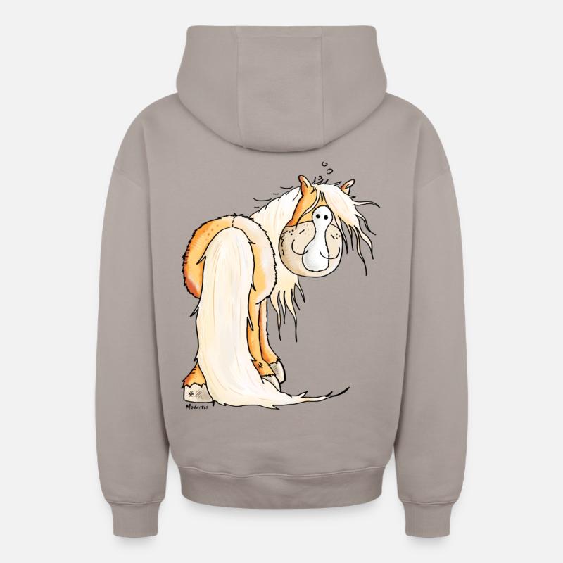 Mignon Haflinger - Sweat à capuche unisexe zippé oversize épais SPREAD - taupe