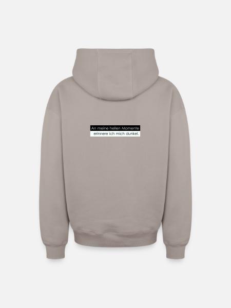 Bright moments - Oversized Heavyweight Unisex Zip Hoodie - taupe