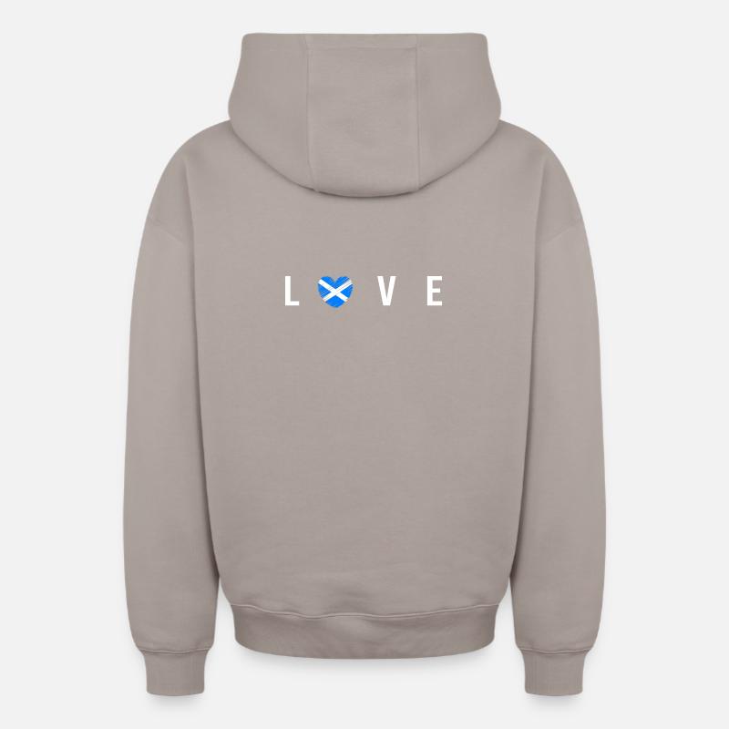 Écosse - Sweat à capuche unisexe zippé oversize épais SPREAD - taupe