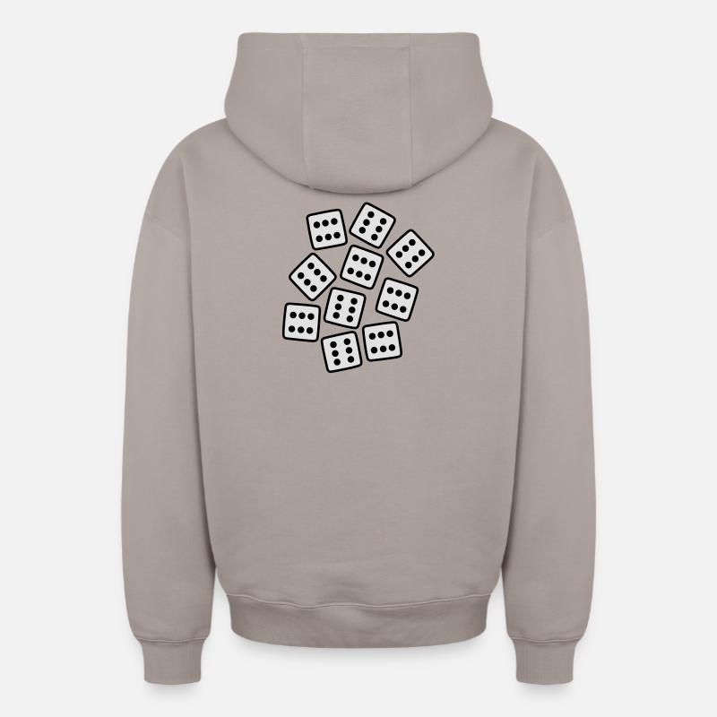 Dice - 60 ans d'anniversaire - Sweat à capuche unisexe zippé oversize épais SPREAD - taupe