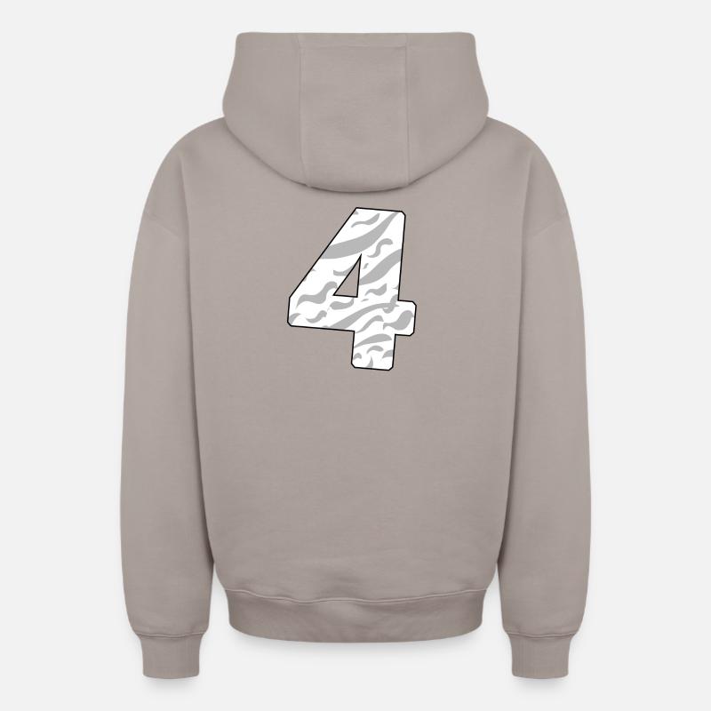 4 - Oversized Heavyweight Unisex Zip Hoodie - Taupe