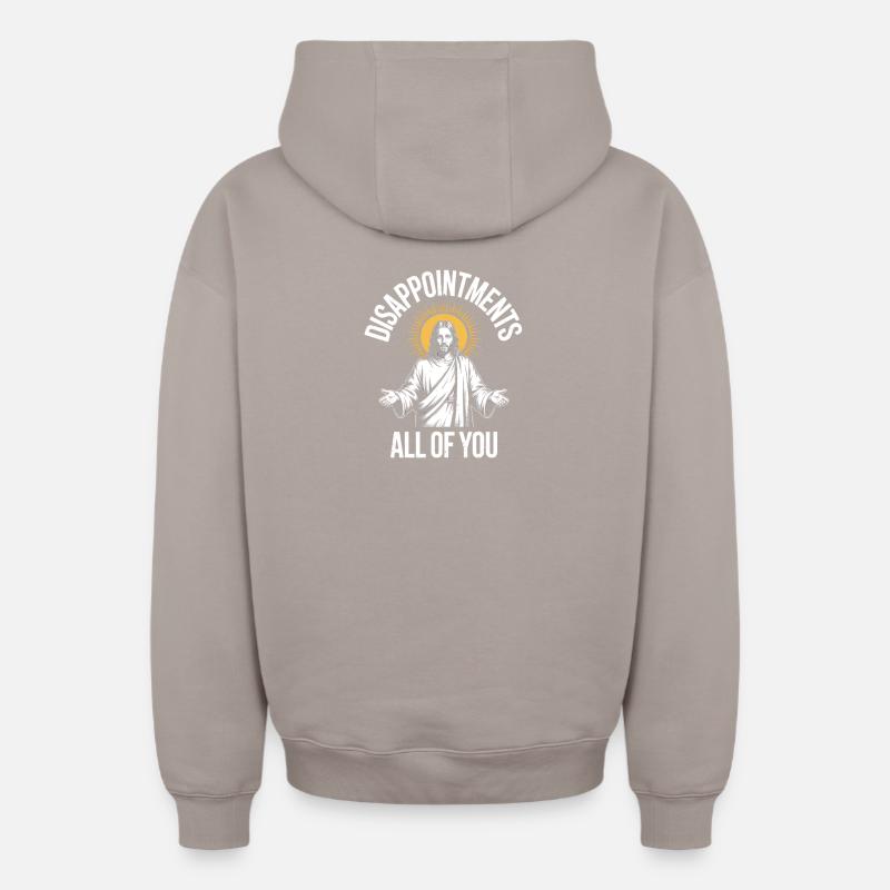 Déceptions à vous tous - Sweat à capuche unisexe zippé oversize épais SPREAD - taupe