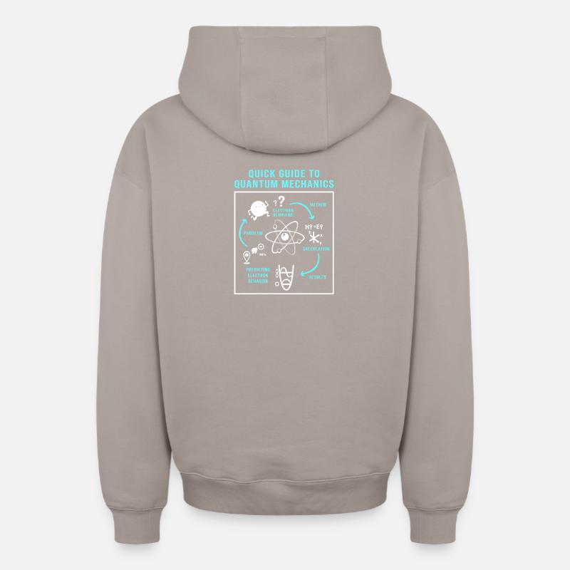 Quantum Physics Quantum Physics Quantum Leap - Oversized Heavyweight Unisex Zip Hoodie - taupe