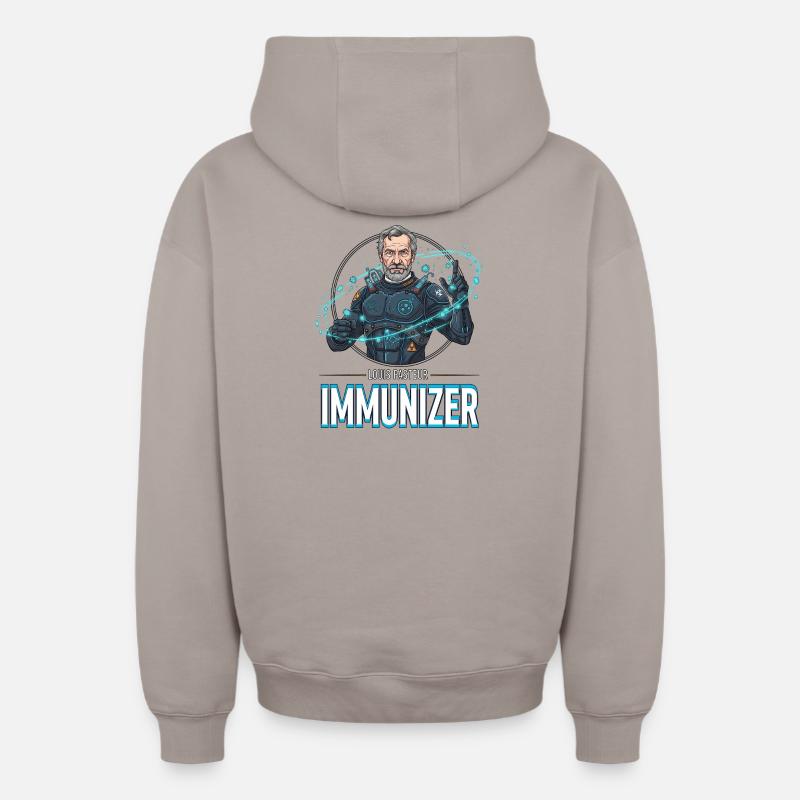 Pasteur Immunizer Armor - Sweat à capuche unisexe zippé oversize épais SPREAD - taupe
