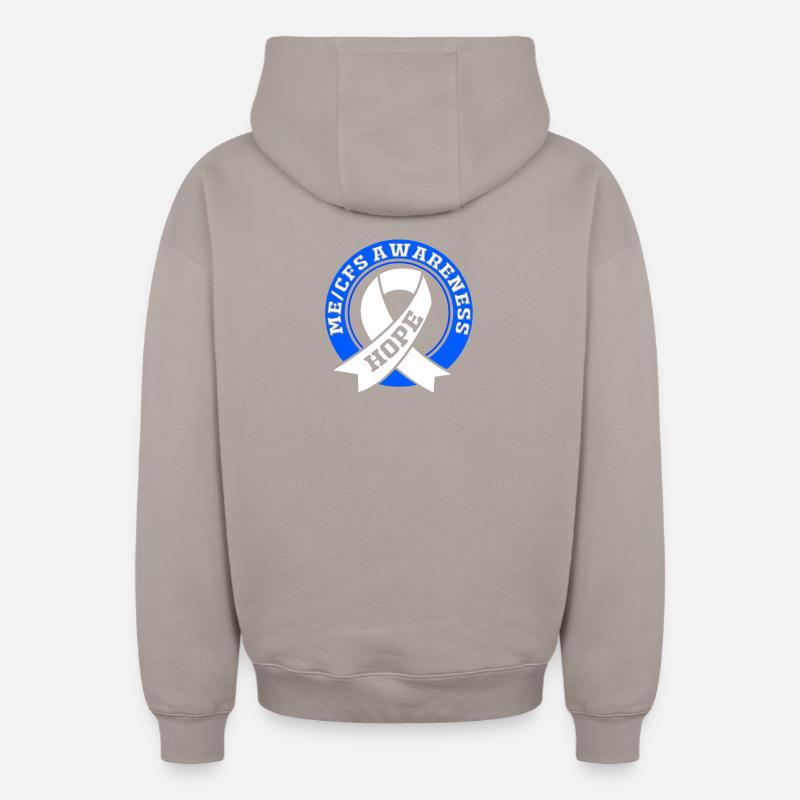 EM SFC - Sweat à capuche unisexe zippé oversize épais SPREAD - taupe