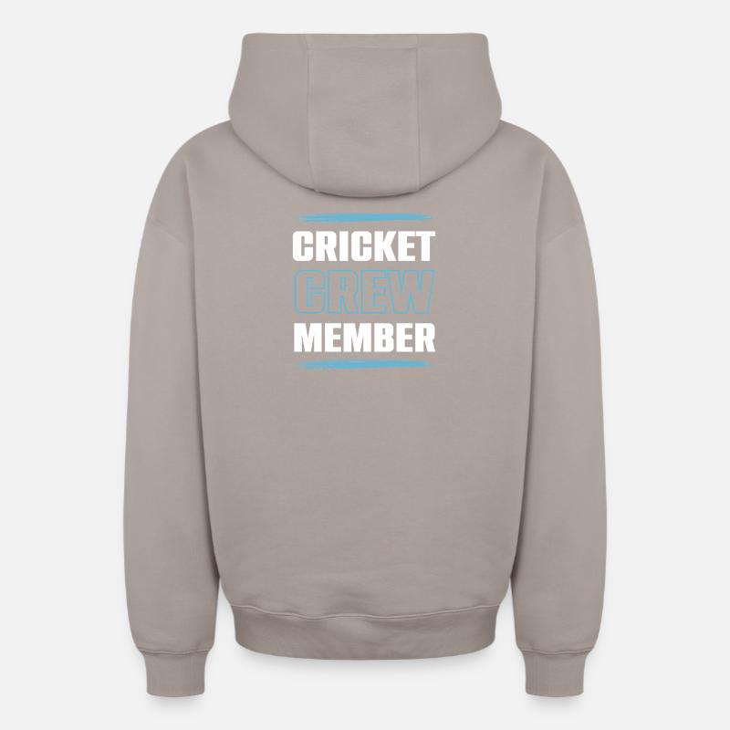 Équipe de cricket - Sweat à capuche unisexe zippé oversize épais SPREAD - taupe