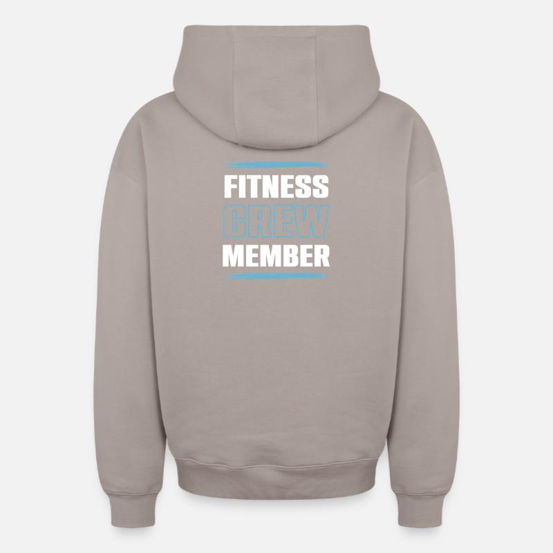 Équipe de remise en forme - Sweat à capuche unisexe zippé oversize épais SPREAD - taupe