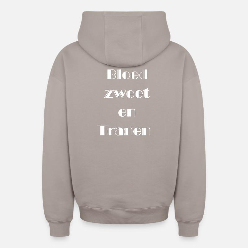Sang, sueur et larmes - Sweat à capuche unisexe zippé oversize épais SPREAD - taupe