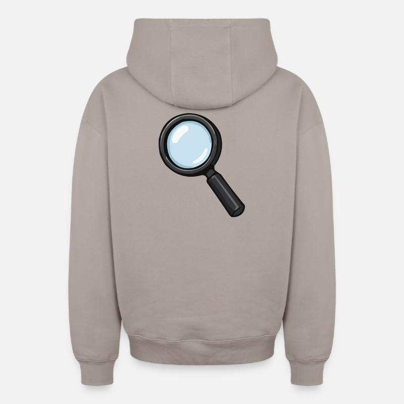 Loupe Illustration Loupe - Sweat à capuche unisexe zippé oversize épais SPREAD - taupe