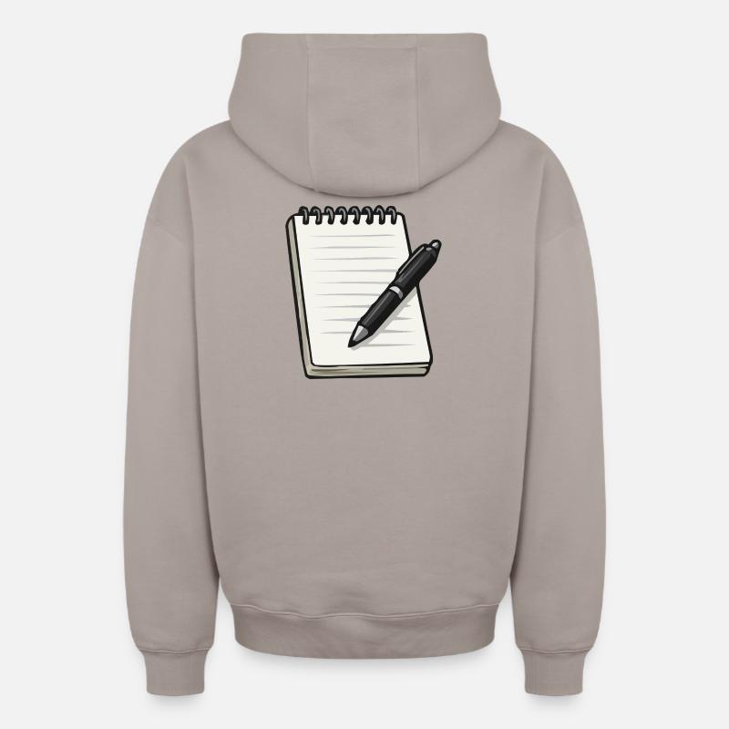 Carnet - Sweat à capuche unisexe zippé oversize épais SPREAD - taupe