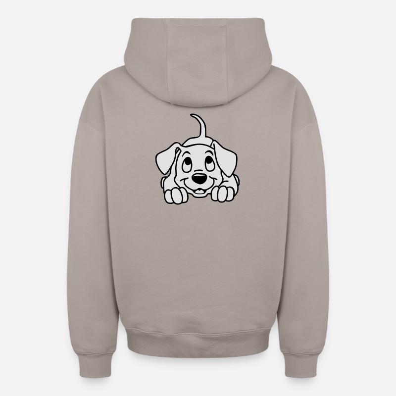 Chiot - Sweat à capuche unisexe zippé oversize épais SPREAD - taupe