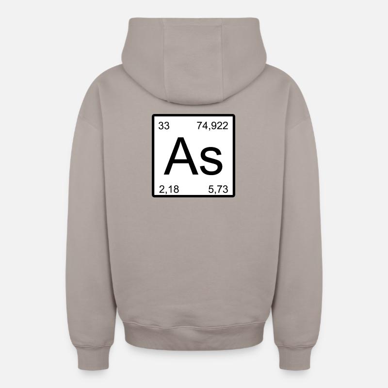 As Element Kunstdruck - Oversized Heavyweight Unisex Zip Hoodie - Taupe