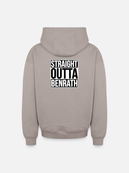 Directement de Benrath - Sweat à capuche unisexe zippé oversize épais SPREAD - taupe