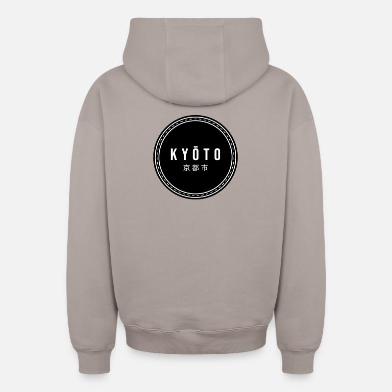 kyoto - Sweat à capuche unisexe zippé oversize épais SPREAD - taupe