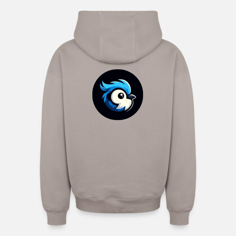 Oiseau comique - Sweat à capuche unisexe zippé oversize épais SPREAD - taupe