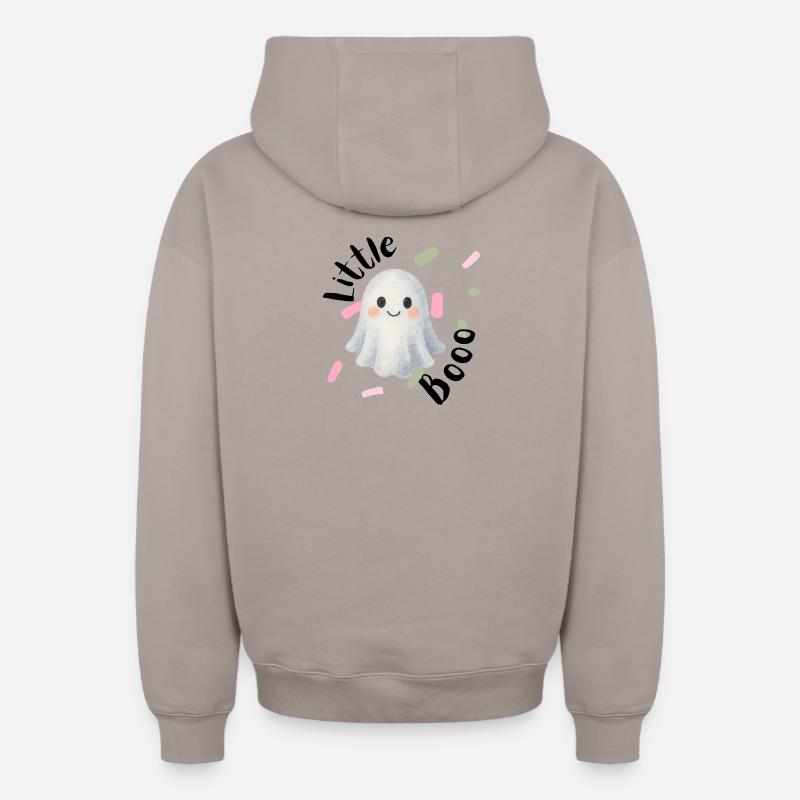 Geist Ghost Halloween Geschenk Geschenkidee - Oversized Heavyweight Unisex Zip Hoodie - Taupe