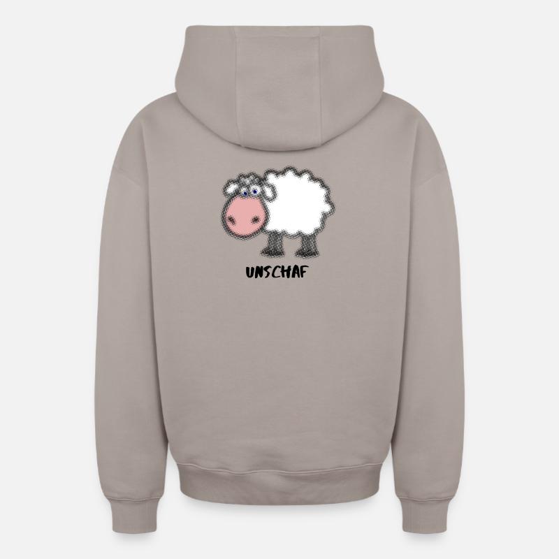 Mouton - Sweat à capuche unisexe zippé oversize épais SPREAD - taupe