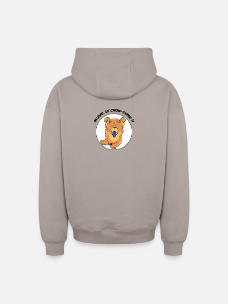 Bravo, le chochow ! - Sweat à capuche unisexe zippé oversize épais SPREAD - taupe
