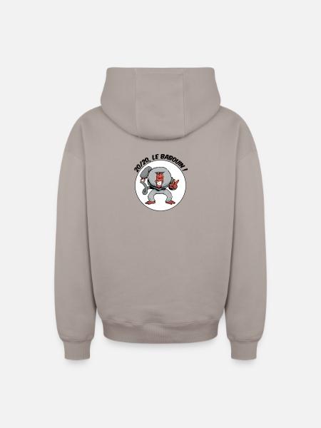 20/20, le babouin ! - Sweat à capuche unisexe zippé oversize épais SPREAD - taupe