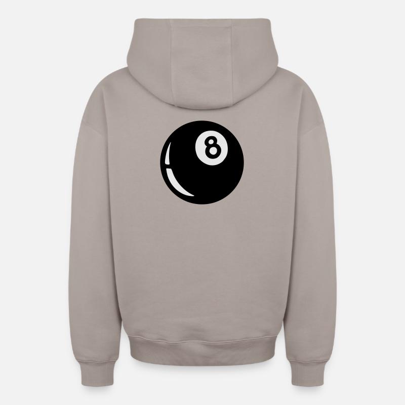 eightball - Sweat à capuche unisexe zippé oversize épais SPREAD - taupe