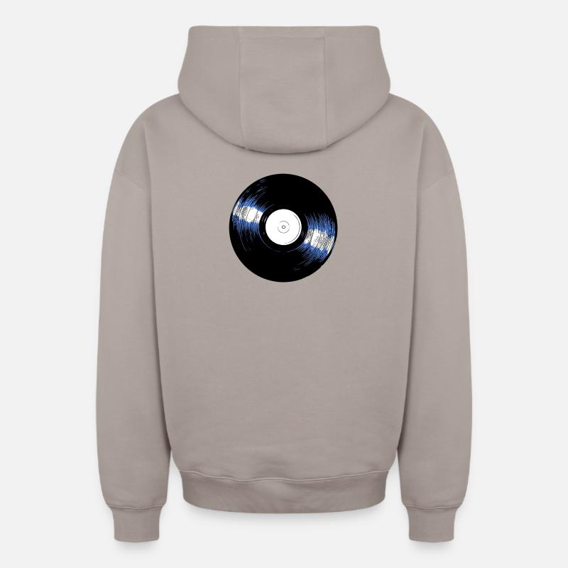 Vinyle - Sweat à capuche unisexe zippé oversize épais SPREAD - taupe