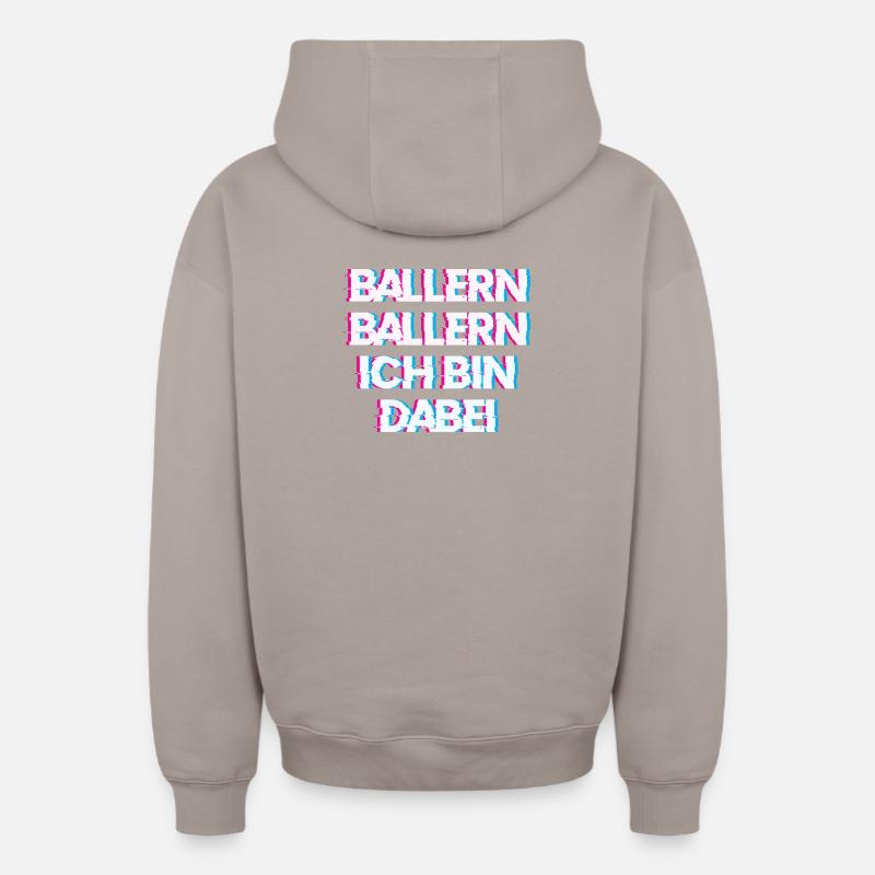 Hardtekk Tekk - Sweat à capuche unisexe zippé oversize épais SPREAD - taupe