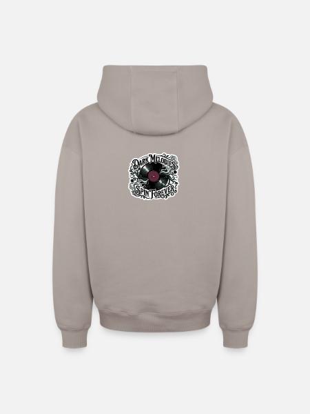 Dark Melodies Spin Forever - Oversized Heavyweight Unisex Zip Hoodie - taupe