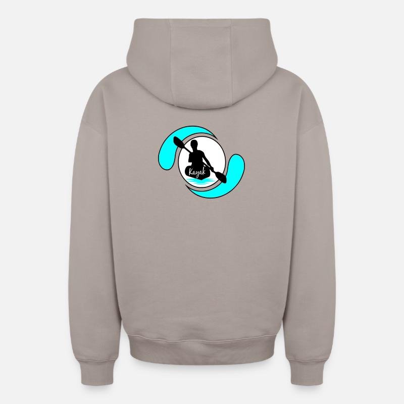 Kayak - Sweat à capuche unisexe zippé oversize épais SPREAD - taupe