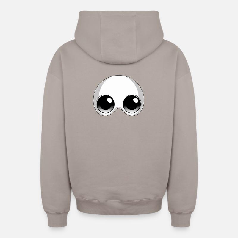 Visage - Sweat à capuche unisexe zippé oversize épais SPREAD - taupe