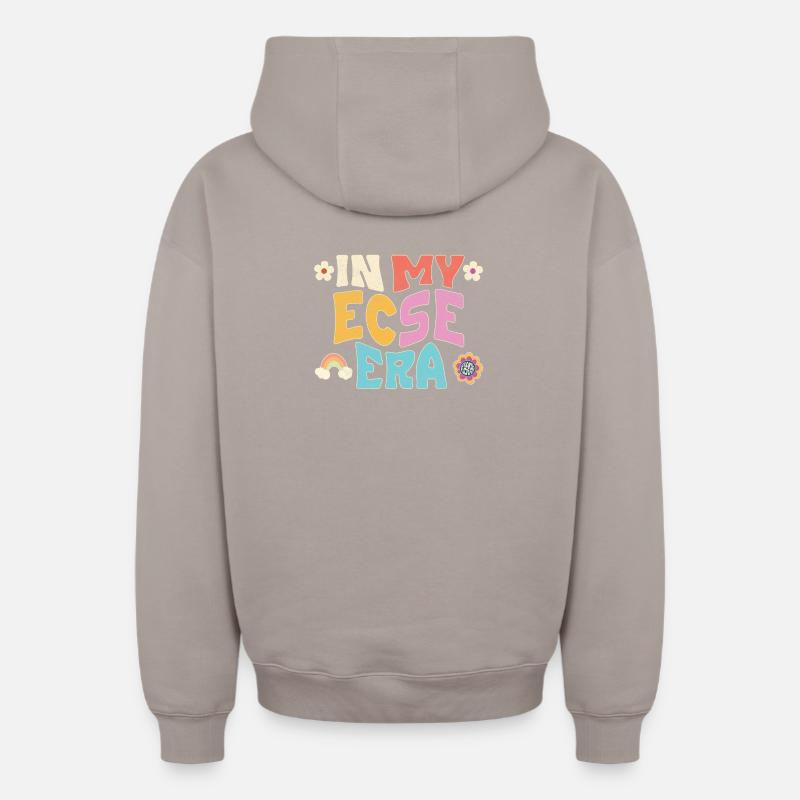 À mon époque ECSE - Sweat à capuche unisexe zippé oversize épais SPREAD - taupe