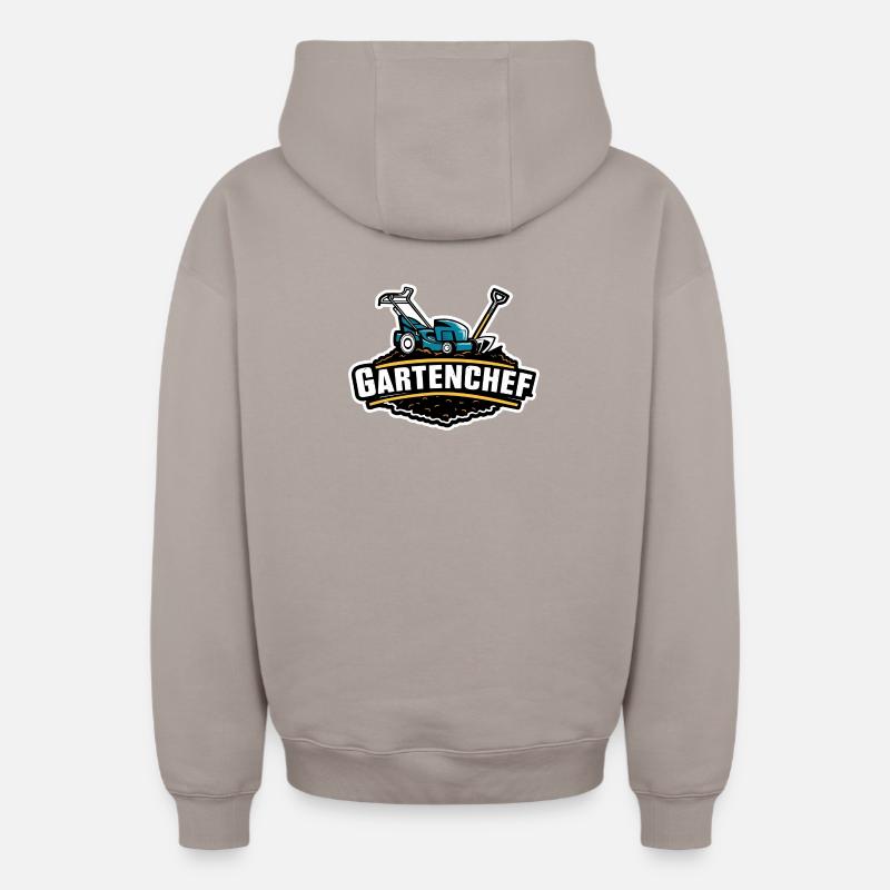 Responsable de jardin de jardinage - Sweat à capuche unisexe zippé oversize épais SPREAD - taupe