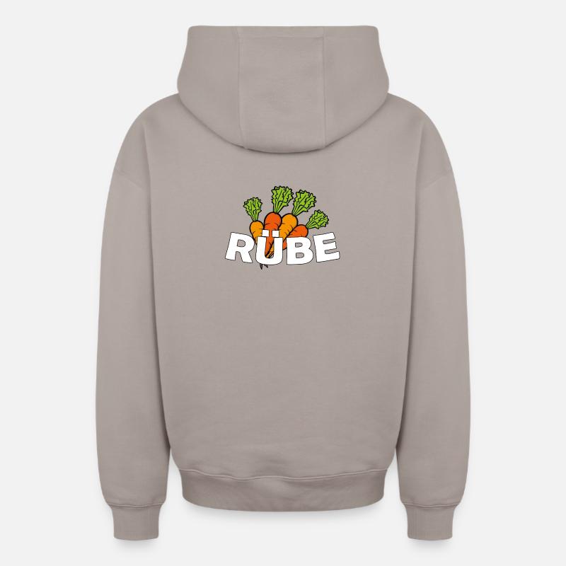 NAVET - Sweat à capuche unisexe zippé oversize épais SPREAD - taupe