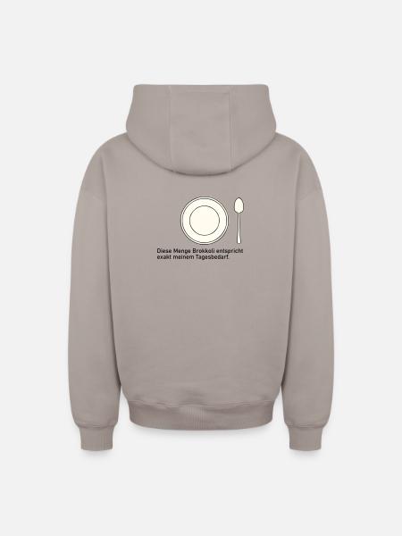 Daily Value of Broccoli - Oversized Heavyweight Unisex Zip Hoodie - taupe