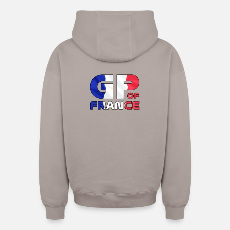 france_gp - Sweat à capuche unisexe zippé oversize épais SPREAD - taupe