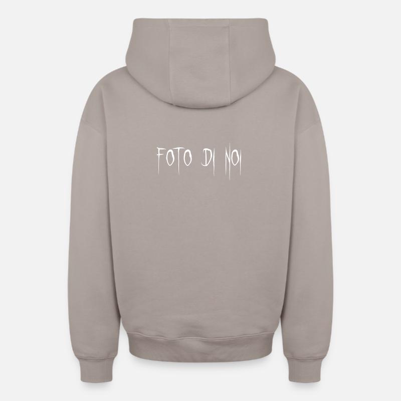 FLÈCHE MIKI - Sweat à capuche unisexe zippé oversize épais SPREAD - taupe