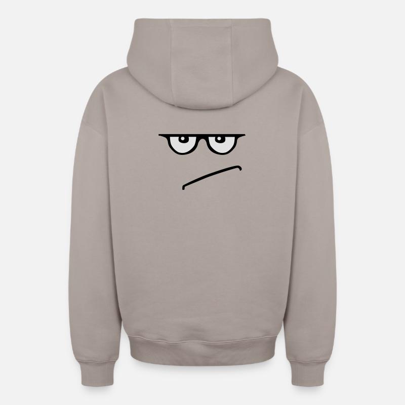 grumpy - Sweat à capuche unisexe zippé oversize épais SPREAD - taupe