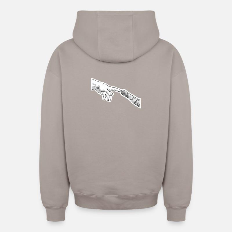 Touche de création - Sweat à capuche unisexe zippé oversize épais SPREAD - taupe