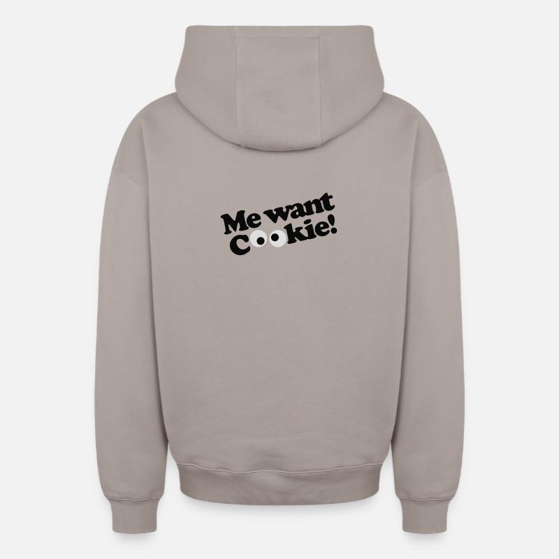 Ich will Plätzchen! - Oversized Heavyweight Unisex Zip Hoodie - Taupe