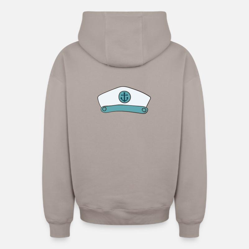 skipper - Sweat à capuche unisexe zippé oversize épais SPREAD - taupe