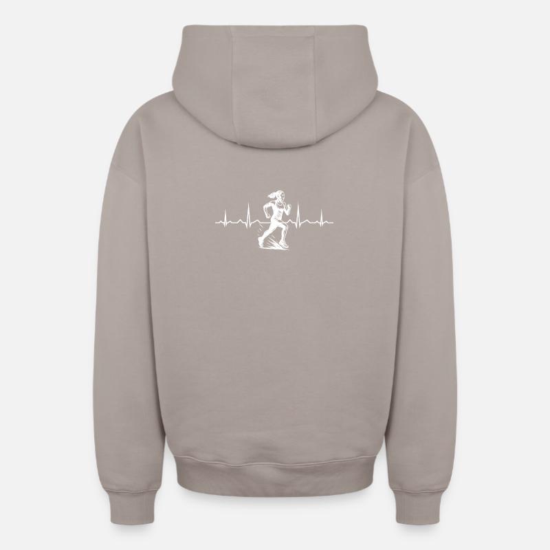 Conception compacte pour la course automobile - Sweat à capuche unisexe zippé oversize épais SPREAD - taupe