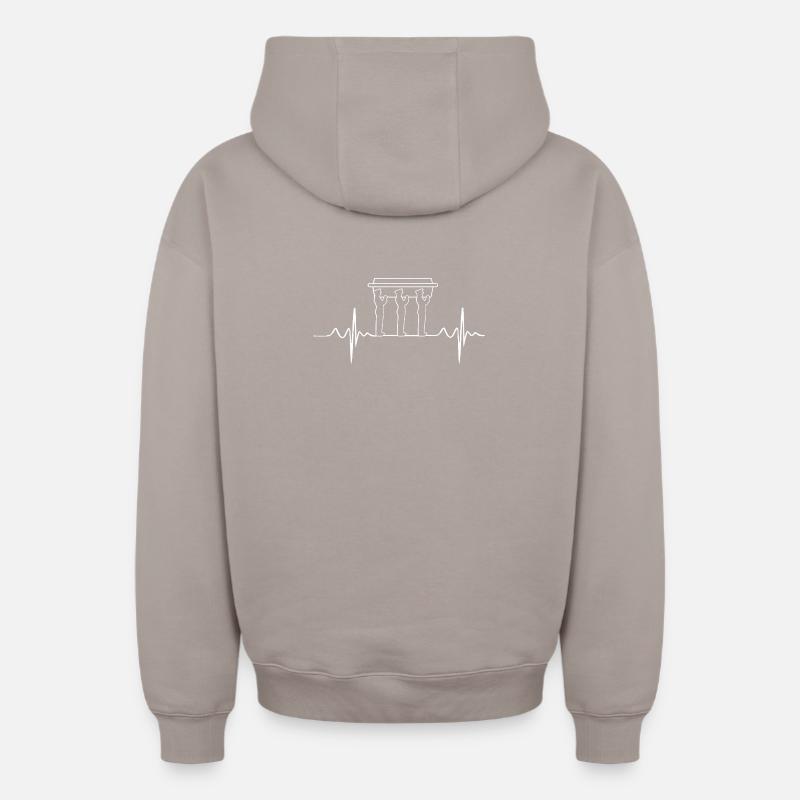 Entrepreneur funéraire - Sweat à capuche unisexe zippé oversize épais SPREAD - taupe