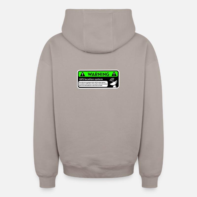 Gps Tracker - Sweat à capuche unisexe zippé oversize épais SPREAD - taupe