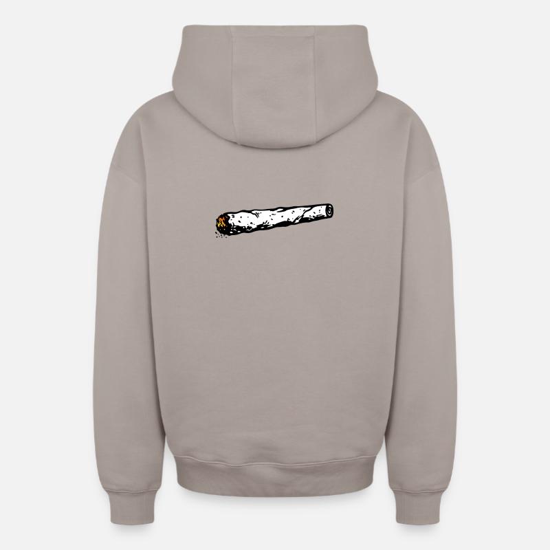 articulation - Sweat à capuche unisexe zippé oversize épais SPREAD - taupe