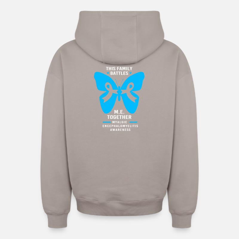 EM SFC - Sweat à capuche unisexe zippé oversize épais SPREAD - taupe